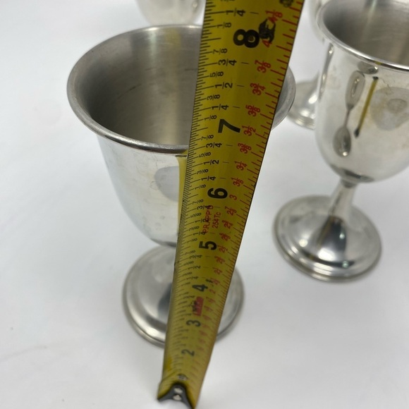 Set of 4 Vintage Certified Pewter Goblets - Picture 5 of 5